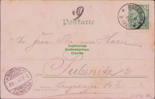 53513 AK Radeburg Litho Gaststätte Rathskeller 1901