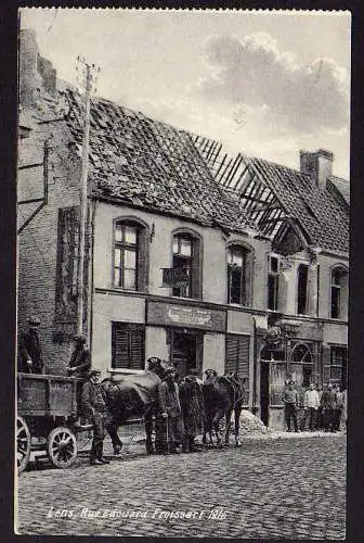53798 AK Lens Pas-de-Calais Rue Eduard Froissart 1916 zerstörtes Haus