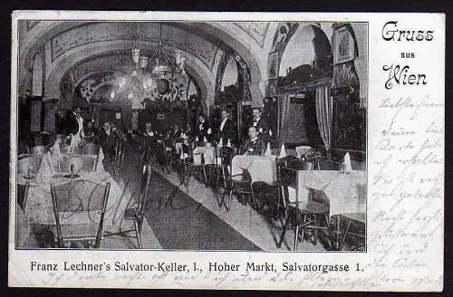 53803 AK Wien Salvator Keller Hoher Markt 1906
