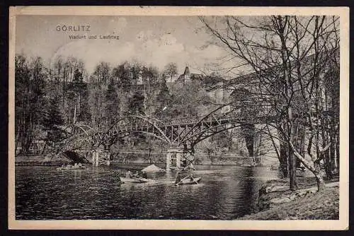 53894 AK Görlitz 1911 Viadukt und Laufsteg