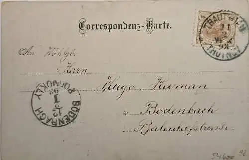 54600 AK Trautenau 1898 Ringplatz