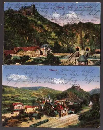 54720 2 AK Ahrweiler 1923 Bahnhof Tunnel Altenahr