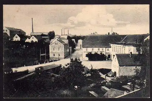 54045 AK Ottendorf Okrilla Gasthof Hirsch Blick nach Moritzdorf 1915 ungelaufen