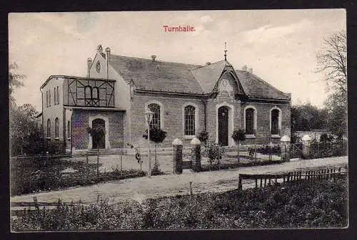 54059 AK Egeln Turnhalle ca. 1910, gelaufen Marke abgelöst
