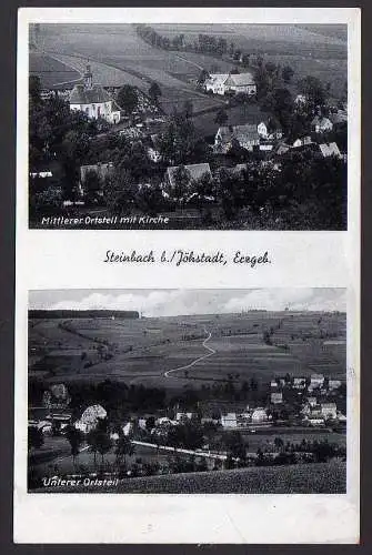 54098 AK Steinbach b. Jöhstadt Erzgeb. mittlerer Ortsteil mit Kirche