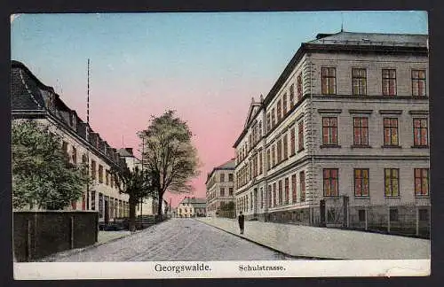 54970 AK Georgswalde Schulstraße 1909, ungelaufen