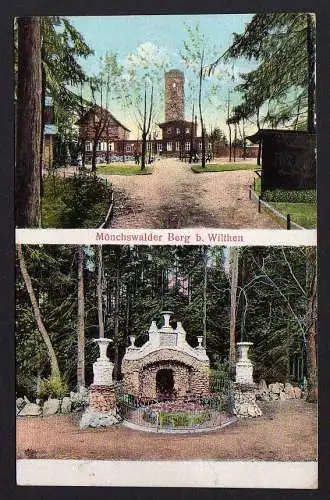 55294 AK Mönchswalder Berg bei Wilthen Aussichtsturm Denkmal 1915