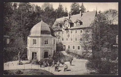 55287 AK Wiesenbad i. Erzgeb. Genesungsheim Fürstenhaus 1919 Bahnpost