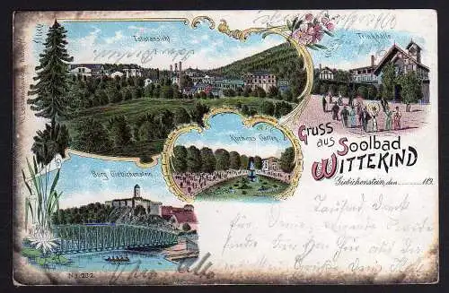 55018 AK Soolbad Wittekind Giebichenstein 1899 Litho