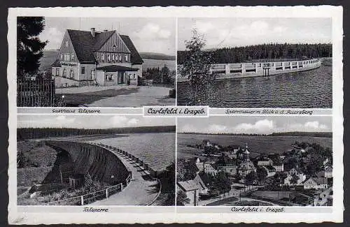 55250 AK Carlsfeld i. Erzgeb. um 1930 Gasthaus Talsperre Sperrmauer Auersberg