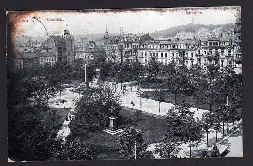 55354 AK Plauen i. V. Albertplatz Bärenstein um 1910
