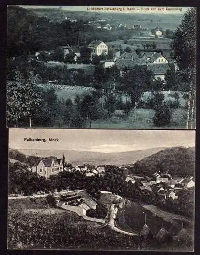 55370 2 AK Falkenberg Mark Blick vom Kammweg 1917
