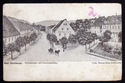 55352 AK Bad Gottleuba um 1910 Königstrasse Panoramahöhe Uhrmacher Oswald Günzel