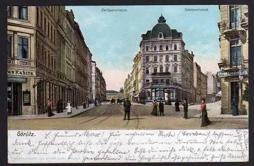 55407 AK Görlitz 1904 Berlinerstrasse Salomonstrasse Papierhandlung Kabitz