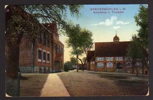 54944 AK Grevesmühlen Schule Turnhalle 1919