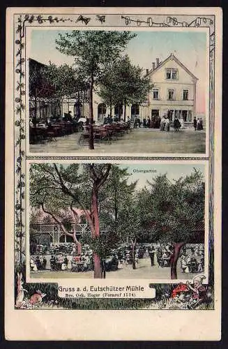 55141 AK Eutschützer Mühle Gasthaus Restaurant 1909 Restauration Gasthof