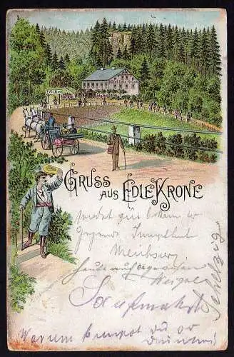55273 AK Litho Edle Krone Hotel 1898
