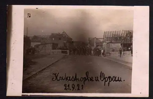 55021 AK Fotokarte Katastrophe von Oppau 1921 Ludwigshafen