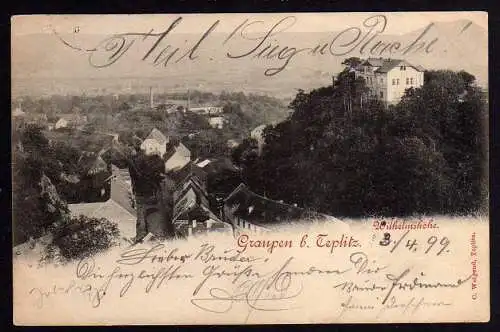 55338 AK Graupen bei Teplitz 1899 Wilhelmshöhe