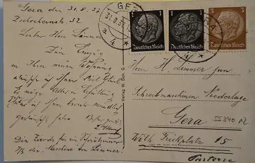 55340 AK Gera Südbahnhof 1937