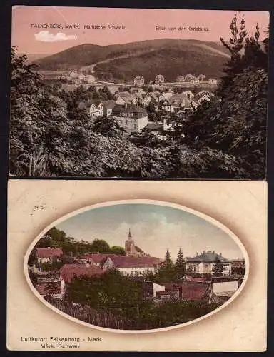 55369 AK Falkenberg Mark Märkische Schweiz Blick von der Karlsburg 1919