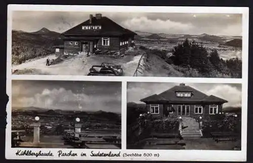 55684 AK Kühlbergbaude Parchen Kr Tetschen 1939 Sudetenland, gelaufen Feldpost