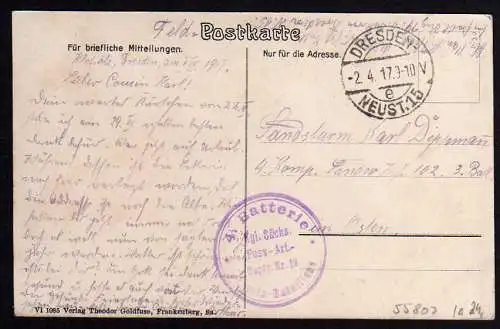 55807 AK Frankenberg Sa. Scheffelstrasse 1917