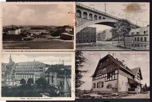 56036 4 AK Plauen Hindenburg Kaserne Tennerahöhe 1907 1909 1930