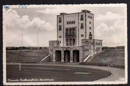 56147 AK Chemnitz Großkampfbahn Befehlsturm 1938