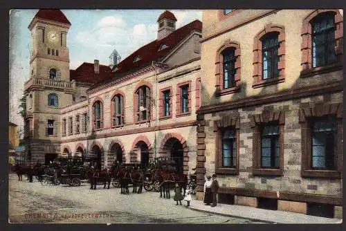 56050 AK Hauptwache Chemnitz Feuerwehr 1913