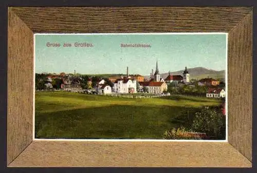 55923 AK Grottau Bahnhofstrasse 1912 Hradek nad Nisou