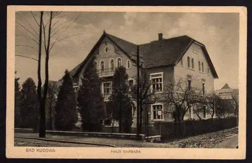 55627 AK Kudowa-Zdroj Bad Kudowa Haus Barbara um 1925