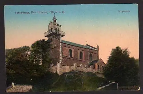 56173 AK Sleza Sobotka Zobtenberg Bez. Breslau 1911 Bergkapelle