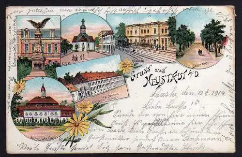 55887 AK Neustadt Dosse Bahnhof Landgestüt 1904