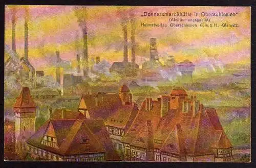 55919 AK Donnersmarckhütte bei Neustadt O.S. Oberschlesien Pakoszow um 1920
