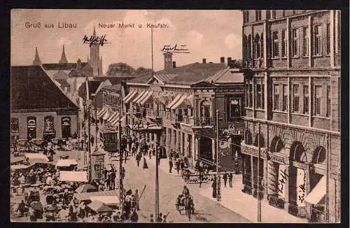 56250 AK Libau Lipawa Libawa Kaufstr. Neuer Markt 1912