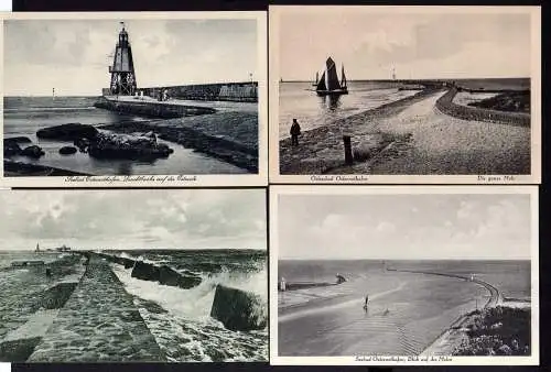 55954 4 AK Osternothafen Mole Leuchtturmbake Ostmole Swinemünde um 1930