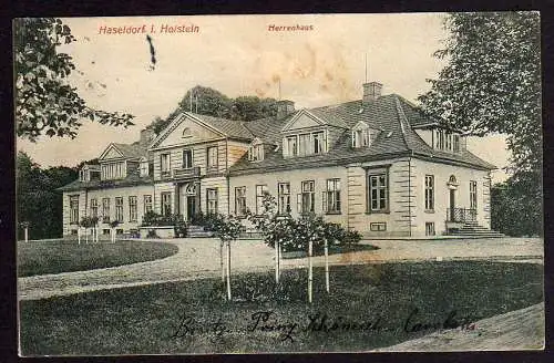 56407 AK Haseldorf i. Holstein Herrenhaus 1912, gelaufen Sankt Margarethen