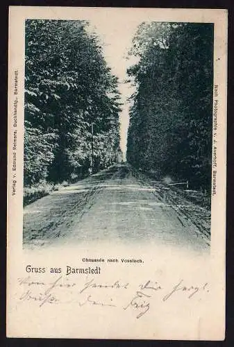 56408 AK Barmstedt Chausee nach Vossloch 1902, gelaufen