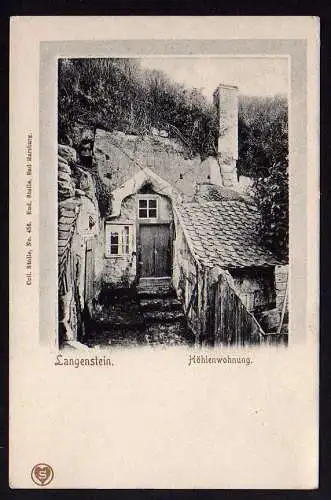 56566 AK Langenstein Höhlenwohnung Harz Zahnrad Bahn Blankenburg Rübeland Tanne