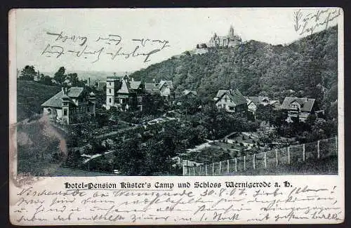 56535 AK Schloss Wernigerode Hotel Pension Küsters Camp 1907