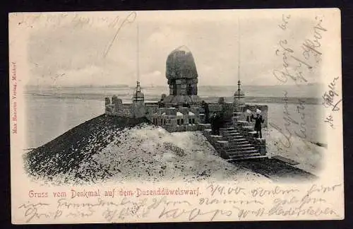 56419 AK Dusenddüwelswarf Denkmal 1900 Meldorf Jahr der Einweihung, gelaufen