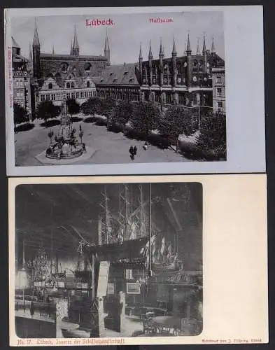 56578 AK Lübeck Rathaus Inneres der Schiffergesellschaft um 1900