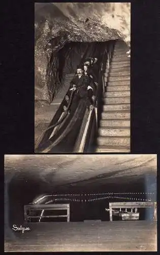 56995 2 AK Berchtesgaden Salzsee im Bergwerk Rutsche 1922