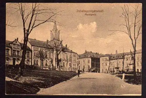 56878 AK Johanngeorgenstadt Marktplatz um 1920