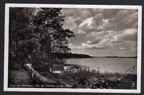 56970 AK Storkow Mark Storkower See 1936 Bahnpost