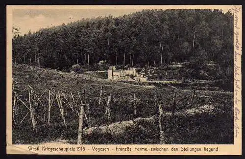 57241 AK Vogesen Französ. Ferme zw. Stellungen 1916