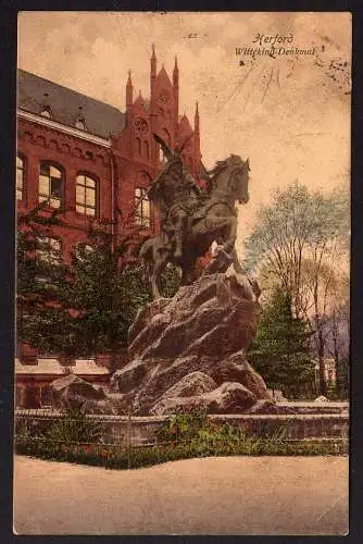 57077 AK Herford Wittekind Denkmal 1914