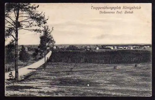 56875 AK Truppenübungsplatz Königsbrück Verlassenes Dorf Zietsch 1910