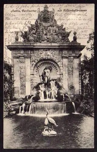 56827 AK Stettin Berlinertor mit Felderhofbrunnen 1926